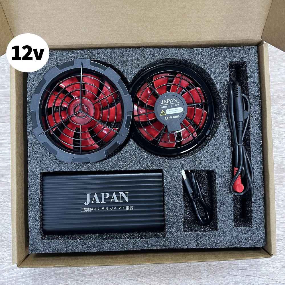 personal air conditioning suit with fan