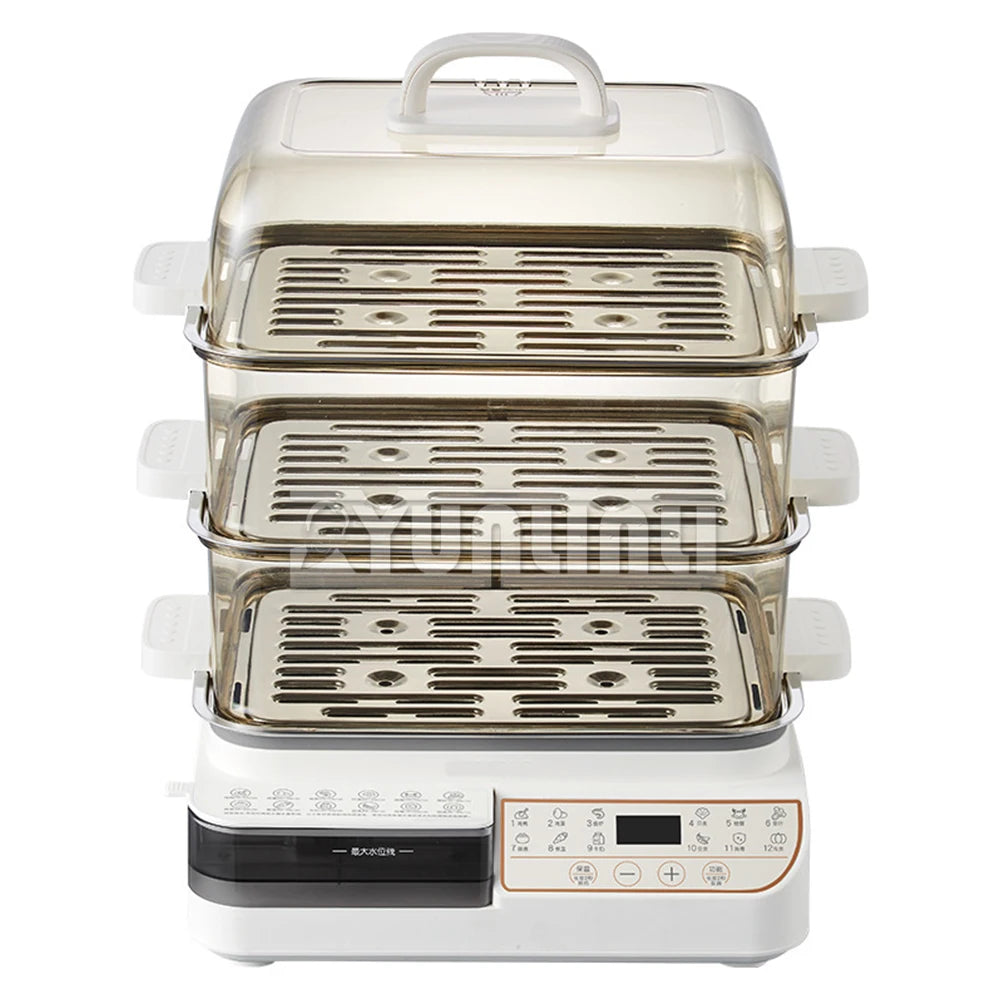 Three-layer Food Steamer Household Electric Steamer Multifunctional Large Capacity Breakfast Machine