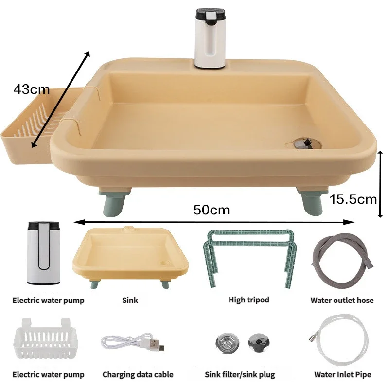 Outdoor Portable Sink With Electric Water Pump