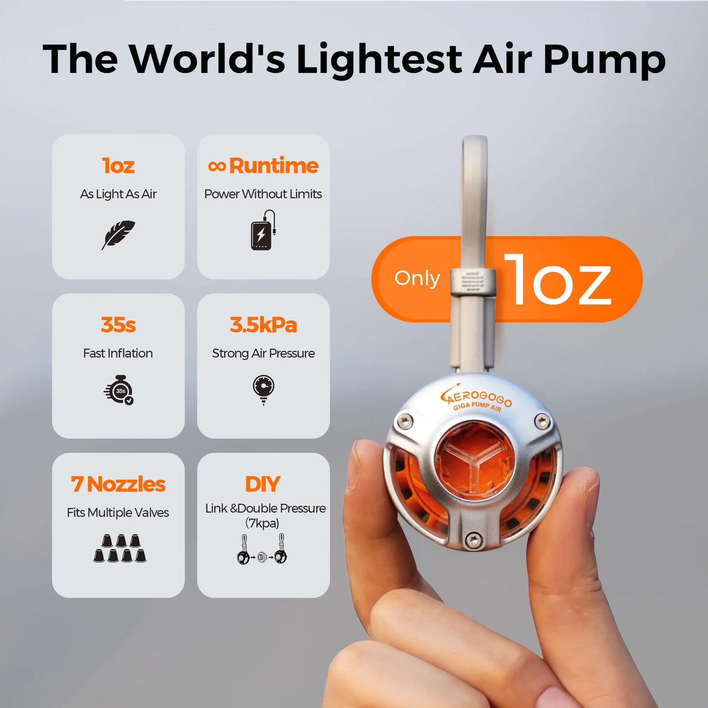 Ultra Light 28g Portable Mini Air Pump