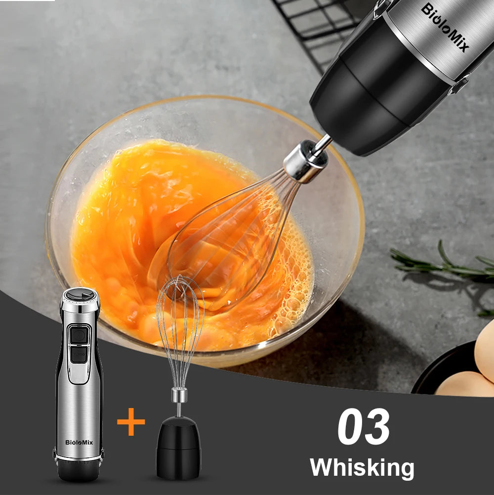 Stainless Steel Immersion Hand Stick Blender and Smoothie Cup