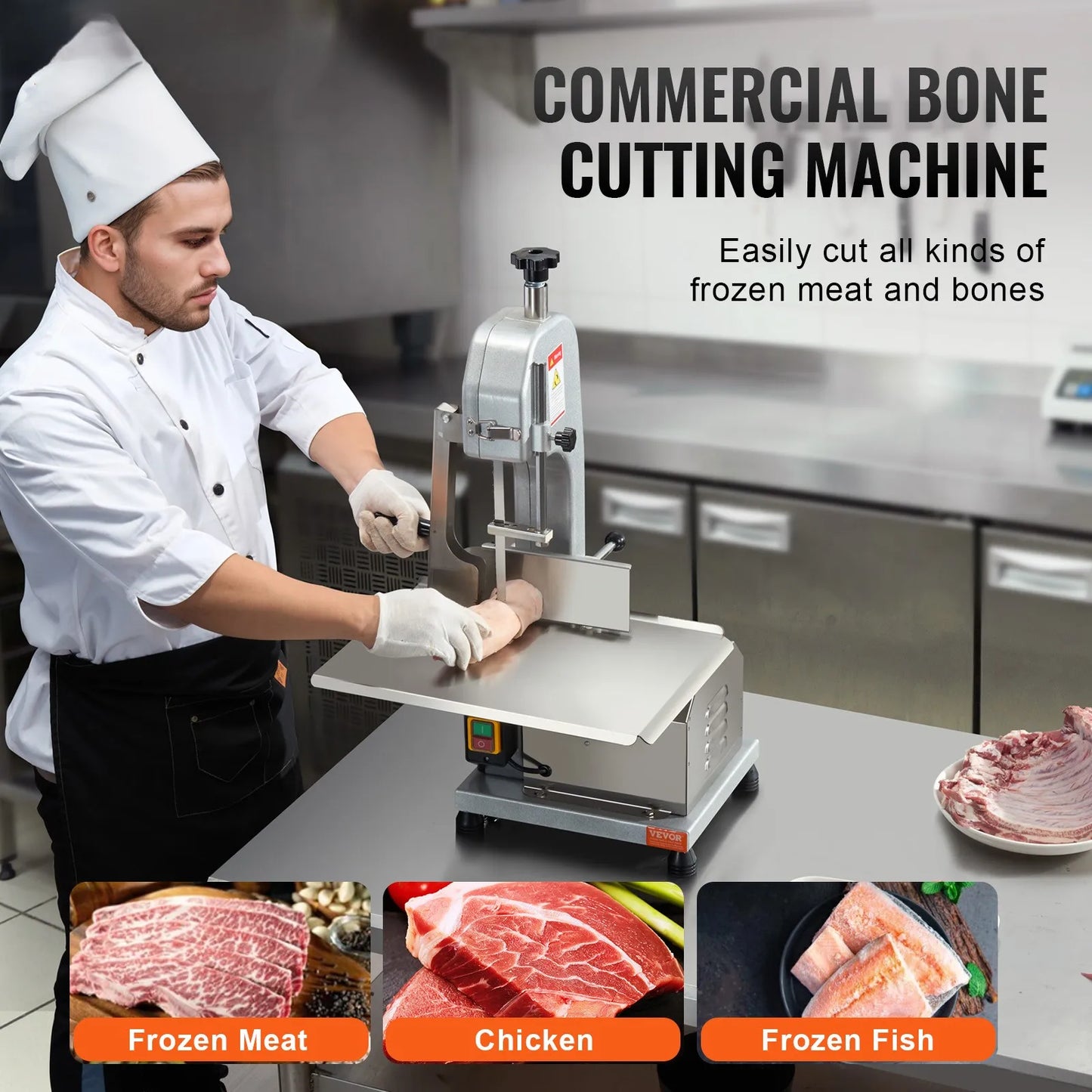 Commercial Stainless Steel Countertop Electric Meat Bandsaw