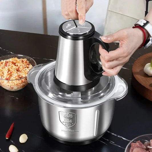 Electric Stainless Steel Multifunctional Meat Grinder  Vegetable Slicer