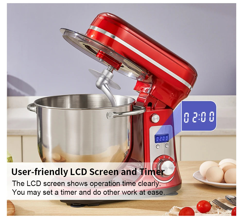 Kitchen Stand Mixer/Dough Kneader, 6-Speed