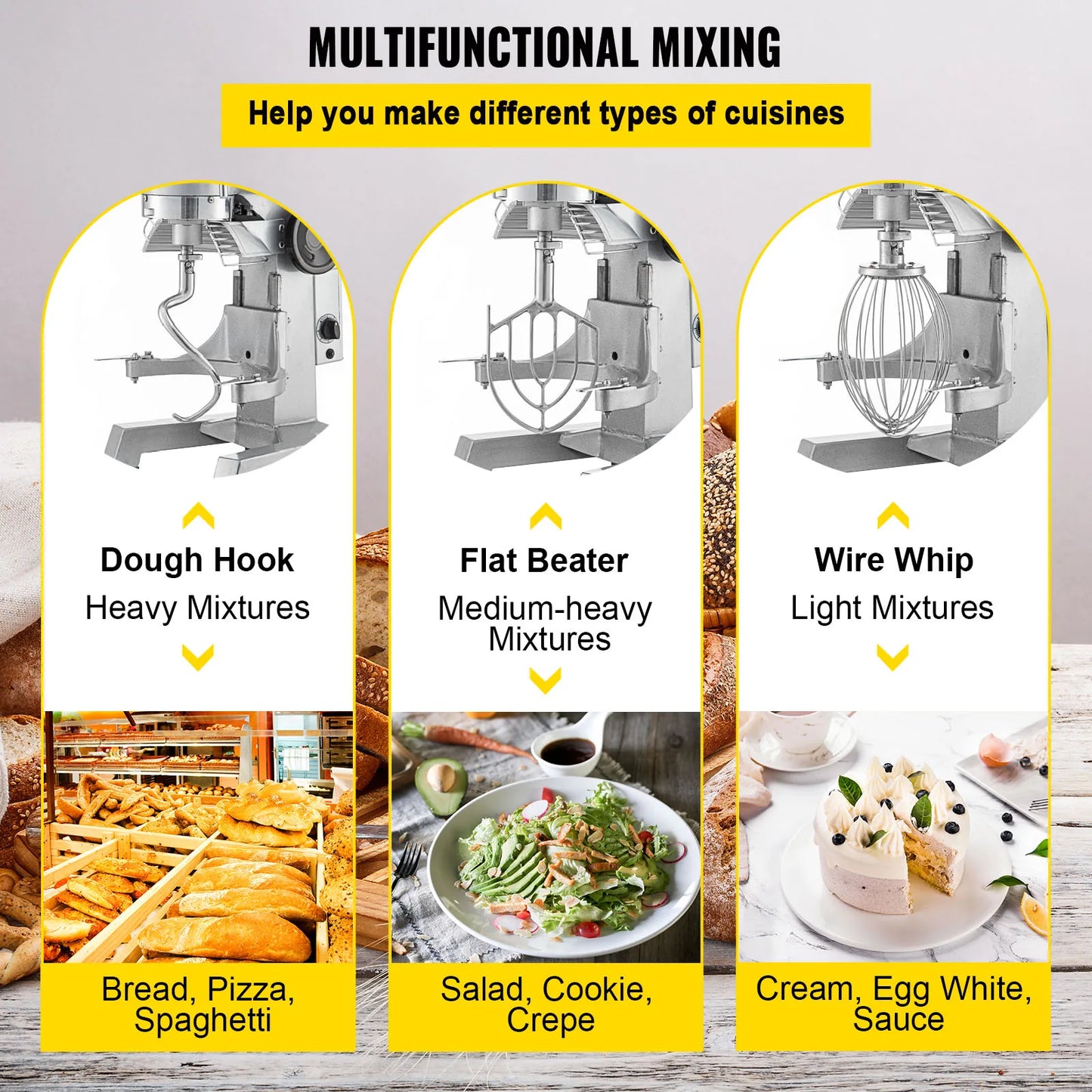 Electric Stainless Steel Commercial Mixer