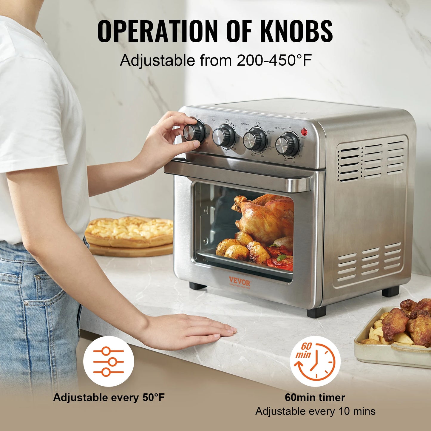 Stainless Steel Countertop Toaster Ovens/Air Fryer