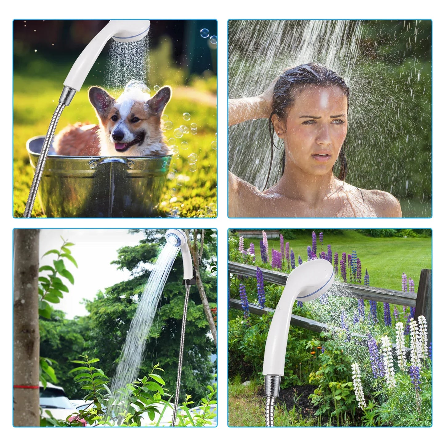 Portable Camping Shower USB Rechargeable Pump