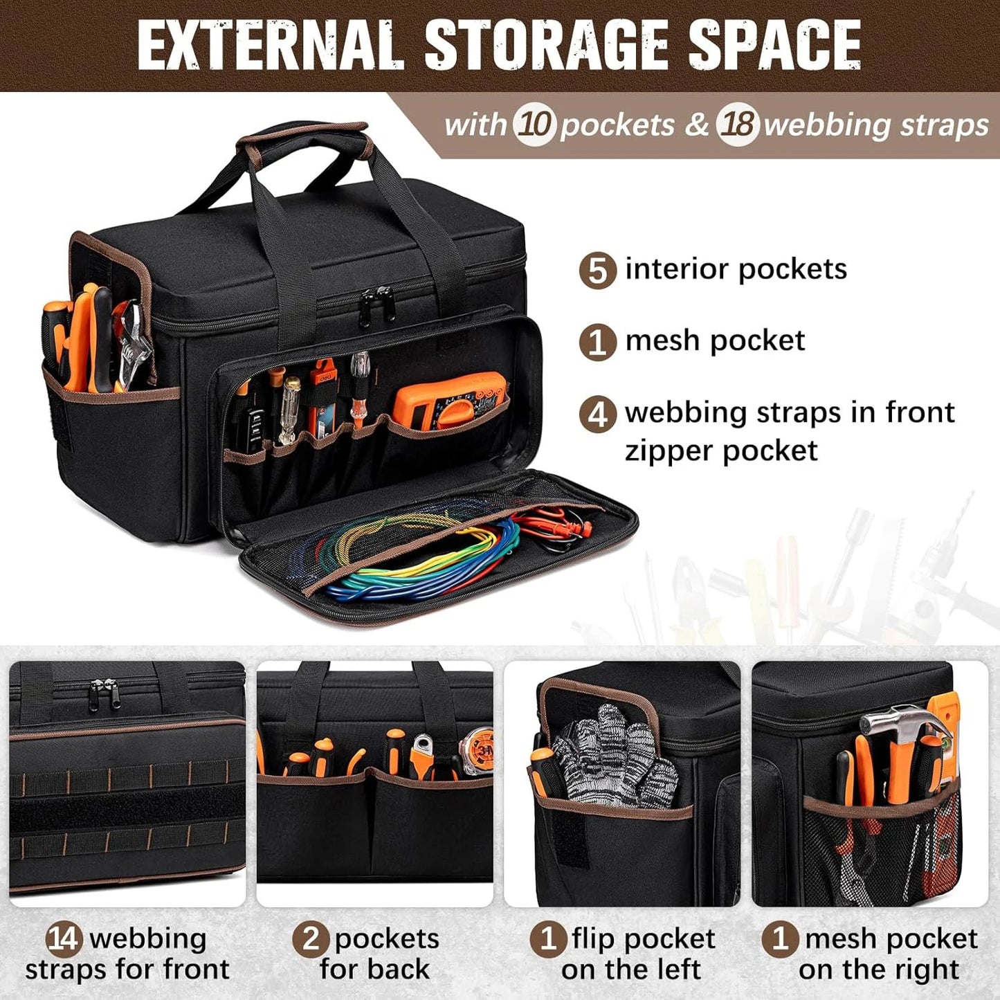 Tool Bags Organizer for Electricians