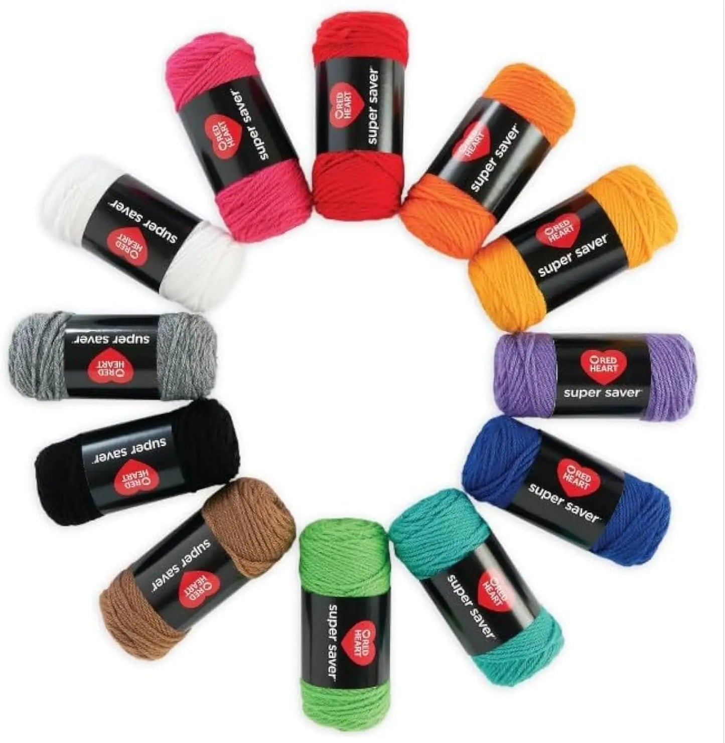 Premium Acrylic Yarn for Crochet, Knitting Projects with 12 Colorful Balls