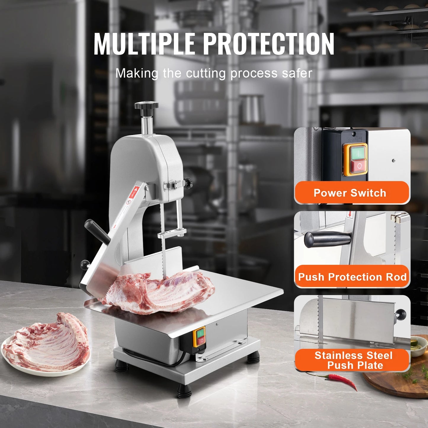 Commercial Stainless Steel Countertop Electric Meat Bandsaw