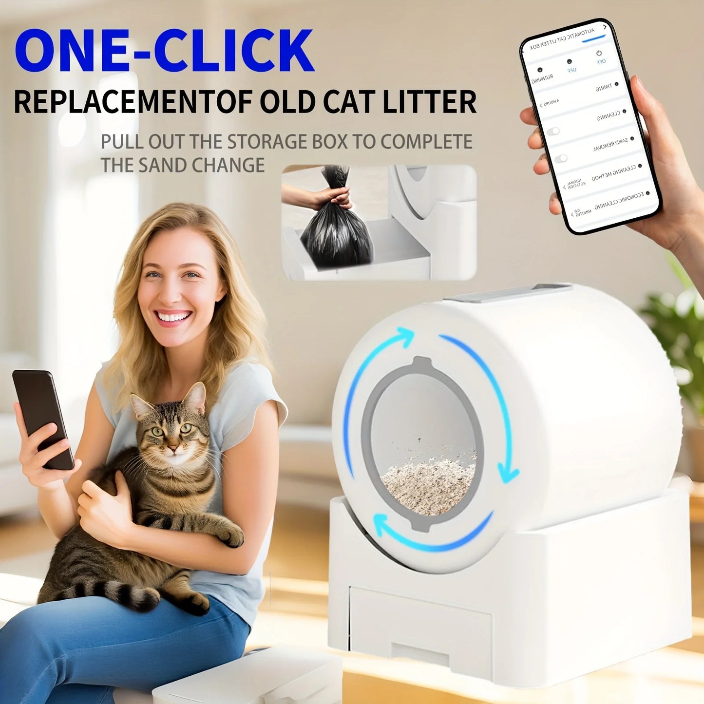 Automatic Self-Cleaning Cat Litter Box