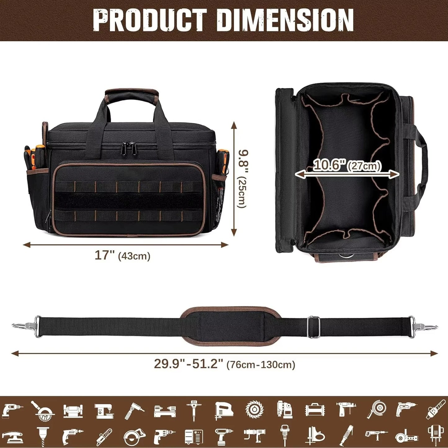 Tool Bags Organizer for Electricians