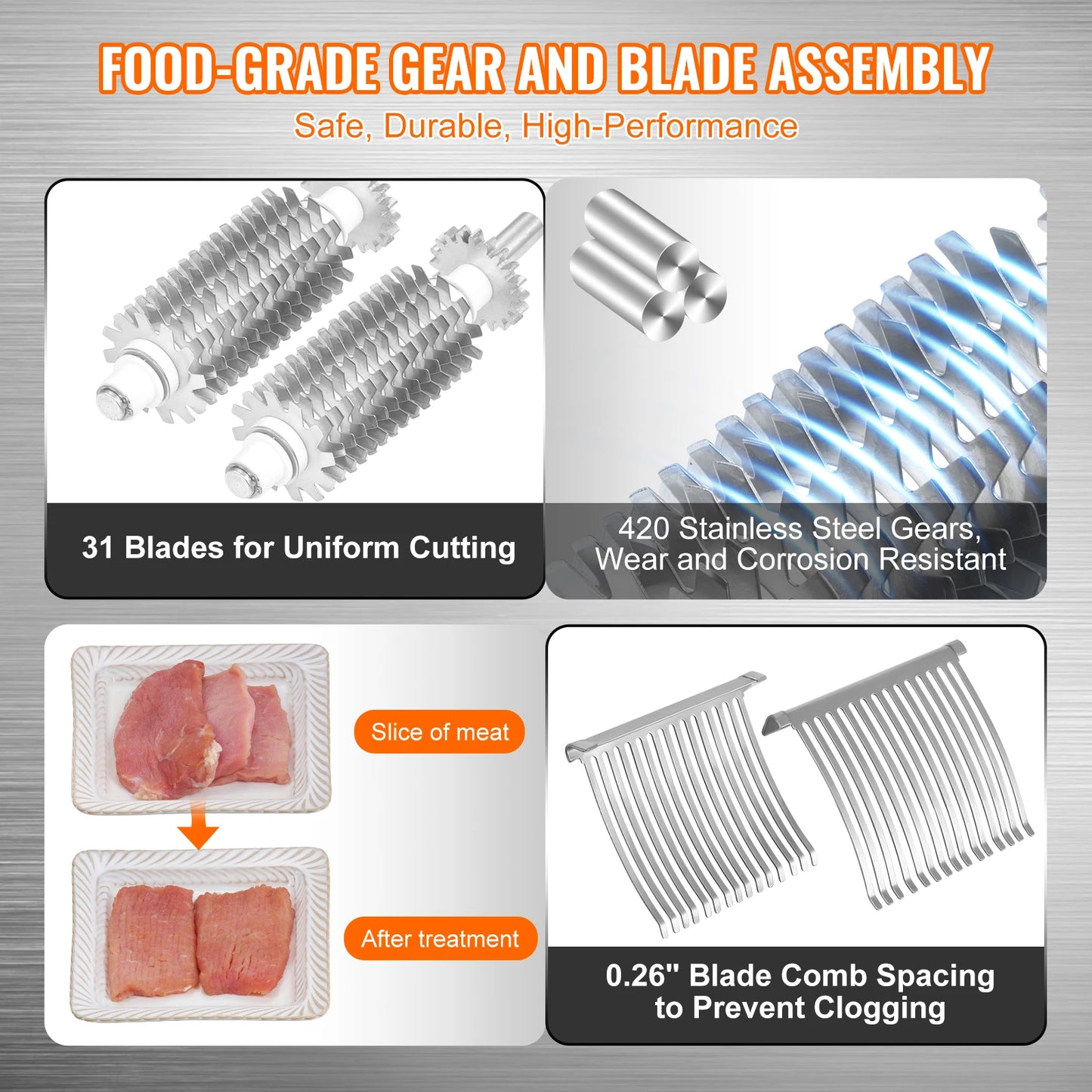 Commercial Stainless Steel Meat Tenderizer
