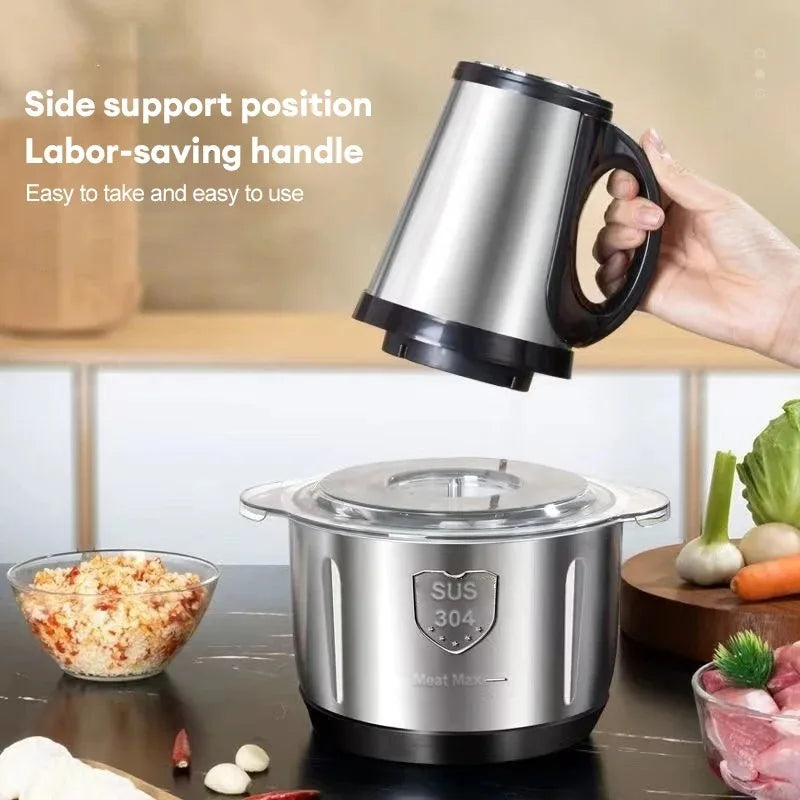 Electric Stainless Steel Multifunctional Meat Grinder  Vegetable Slicer