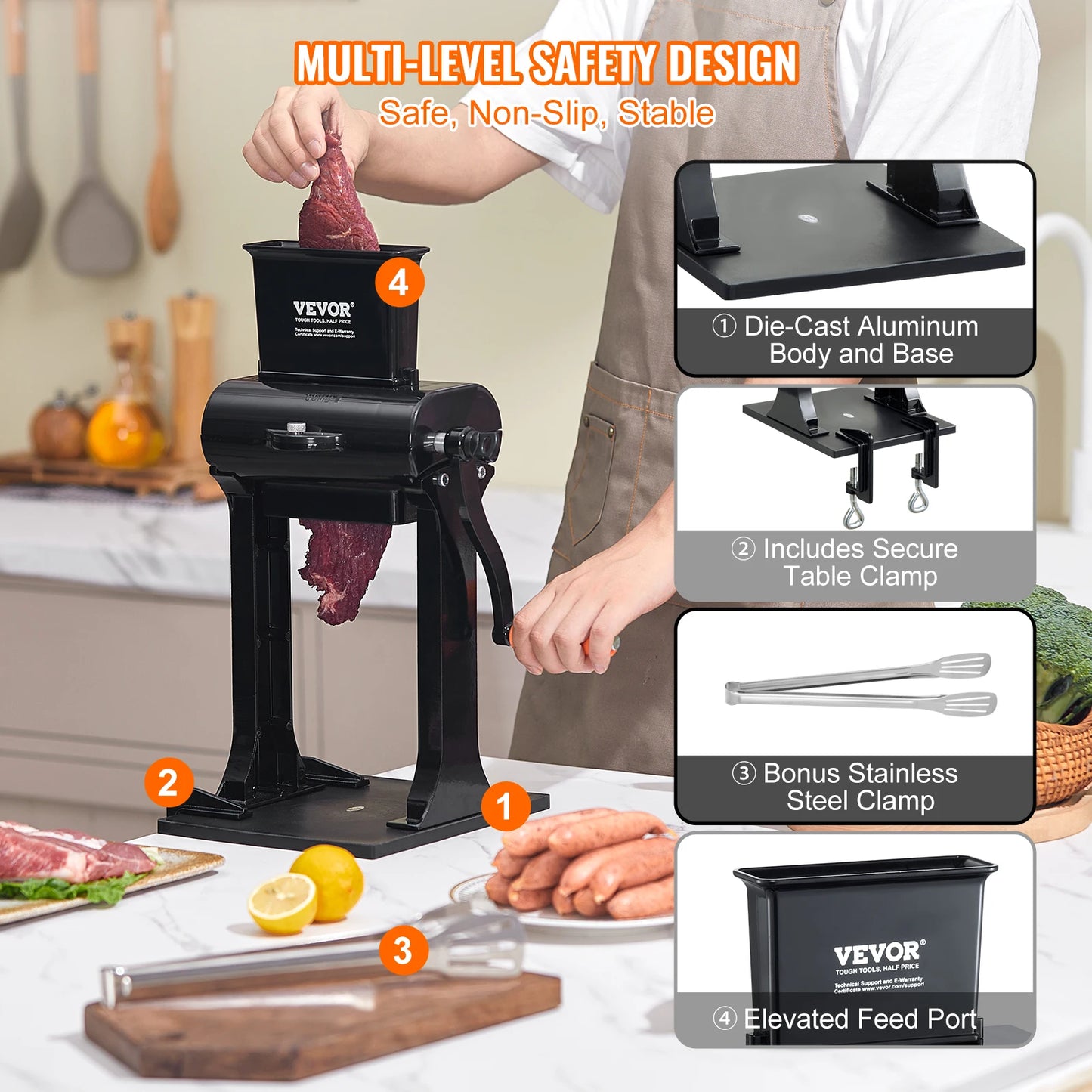 Commercial Stainless Steel Meat Tenderizer