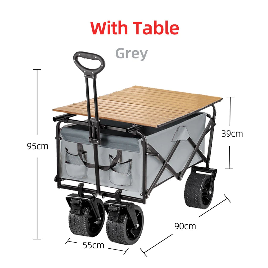 Foldable Big Tank Wheels Beach Wagon