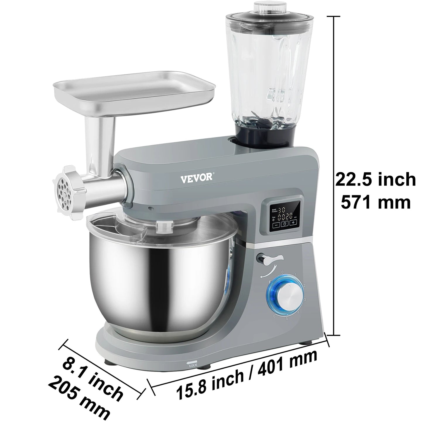 5 IN 1 Stand Mixer Multifunctional Electric Mixer with 6 Speeds