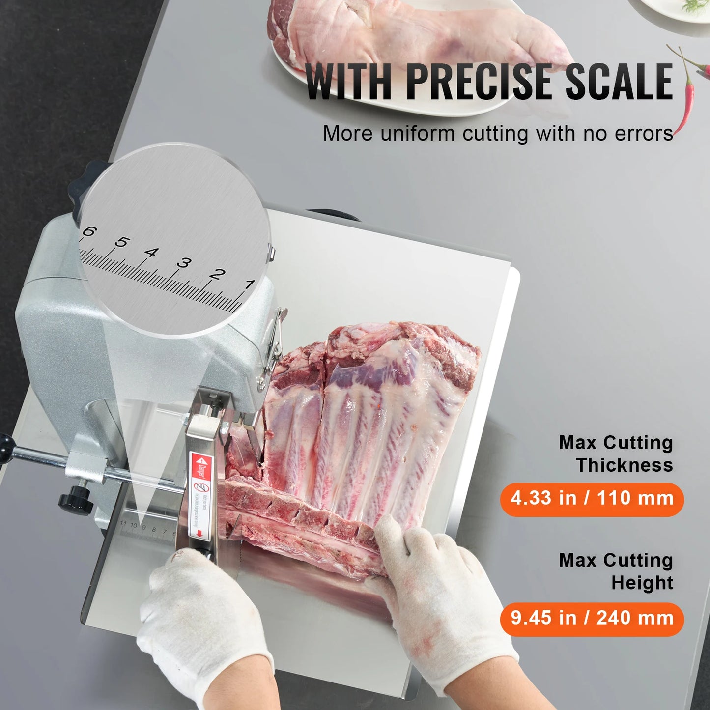 Commercial Stainless Steel Countertop Electric Meat Bandsaw