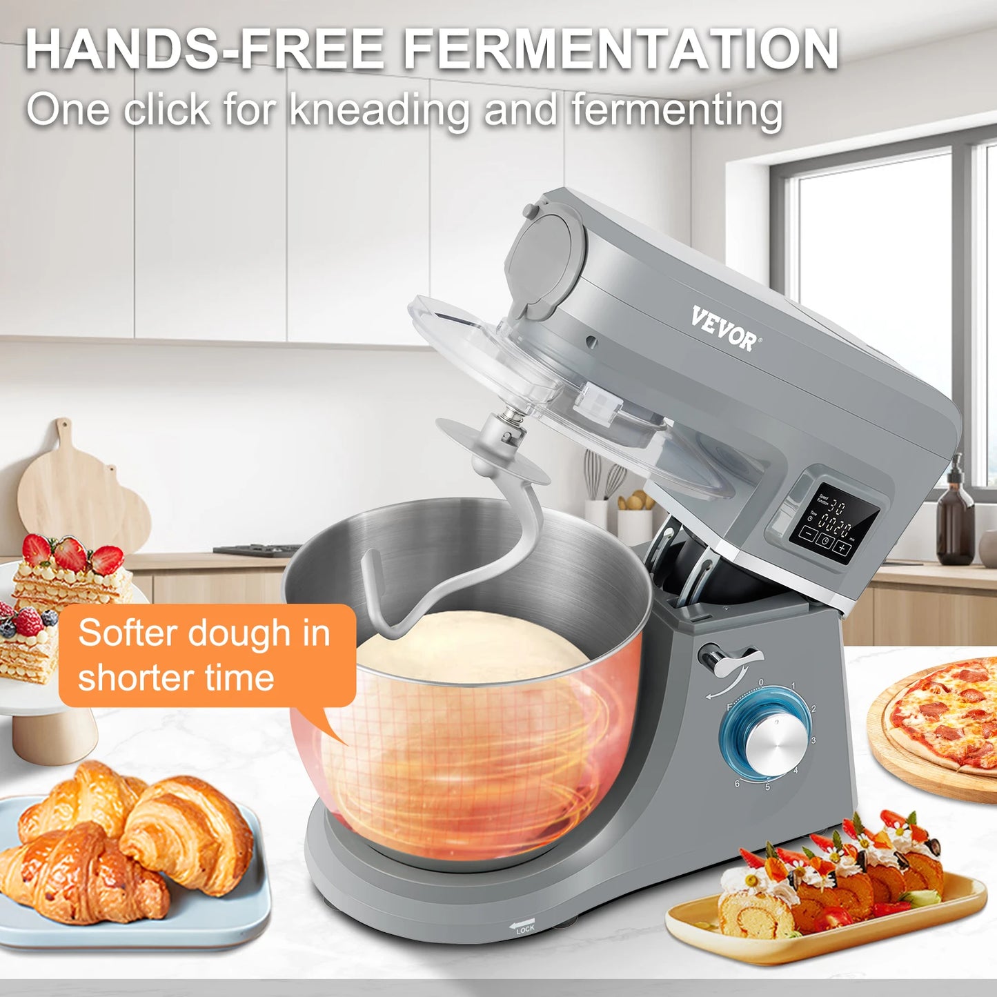 5 IN 1 Stand Mixer Multifunctional Electric Mixer with 6 Speeds