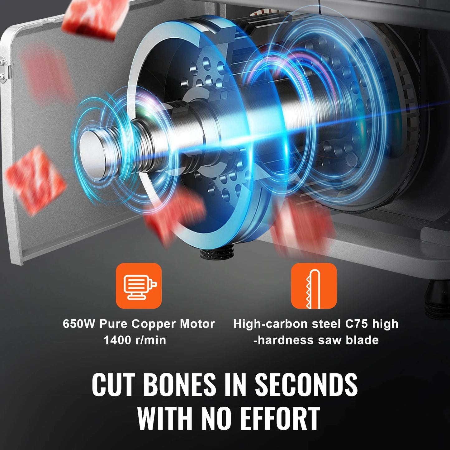 Commercial Stainless Steel Countertop Electric Meat Bandsaw