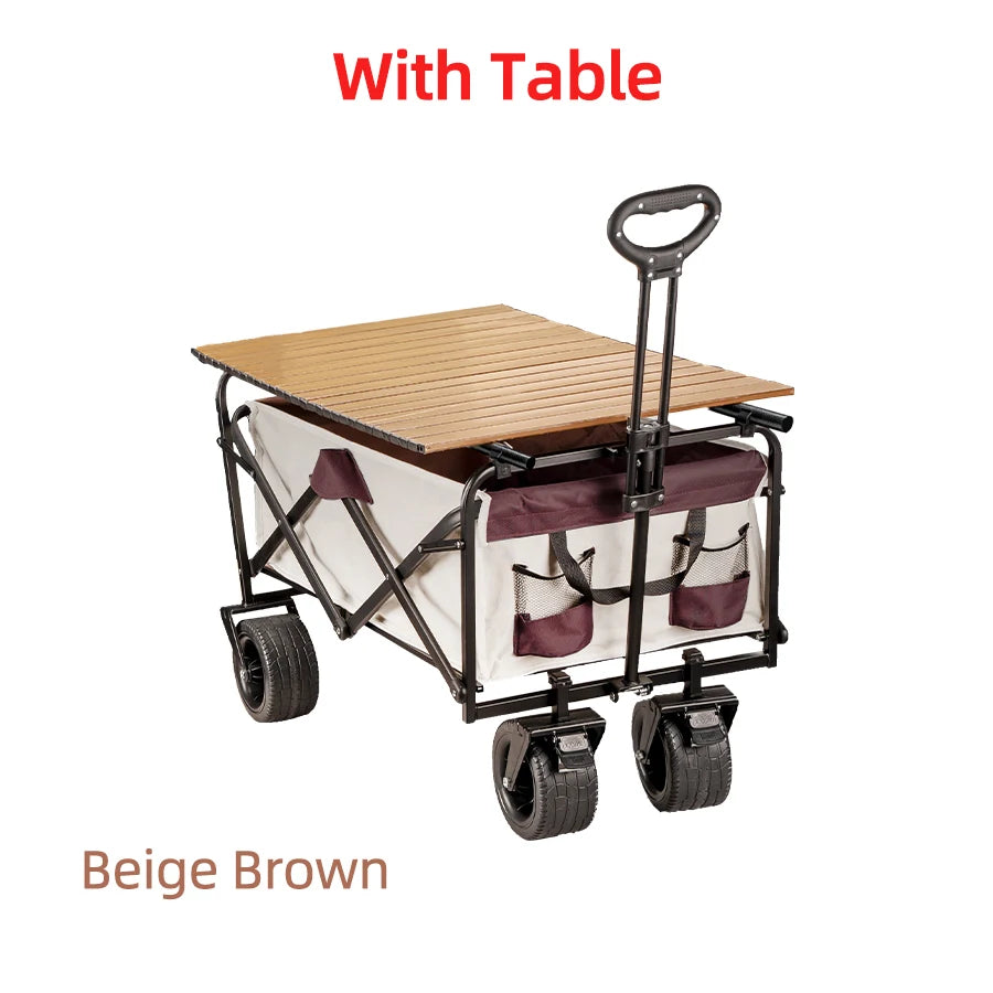Foldable Big Tank Wheels Beach Wagon