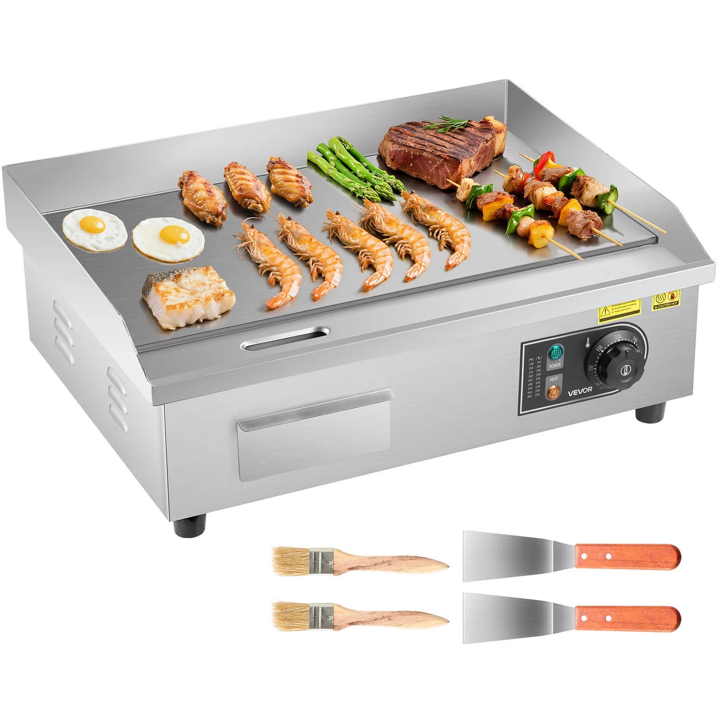 Commercial Electric Stainless Steel Countertop Flat Top Grill