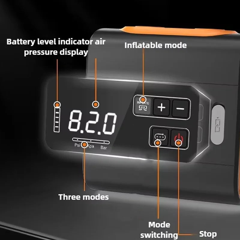 High Flow Wireless Portable Outdoor Camping Pump