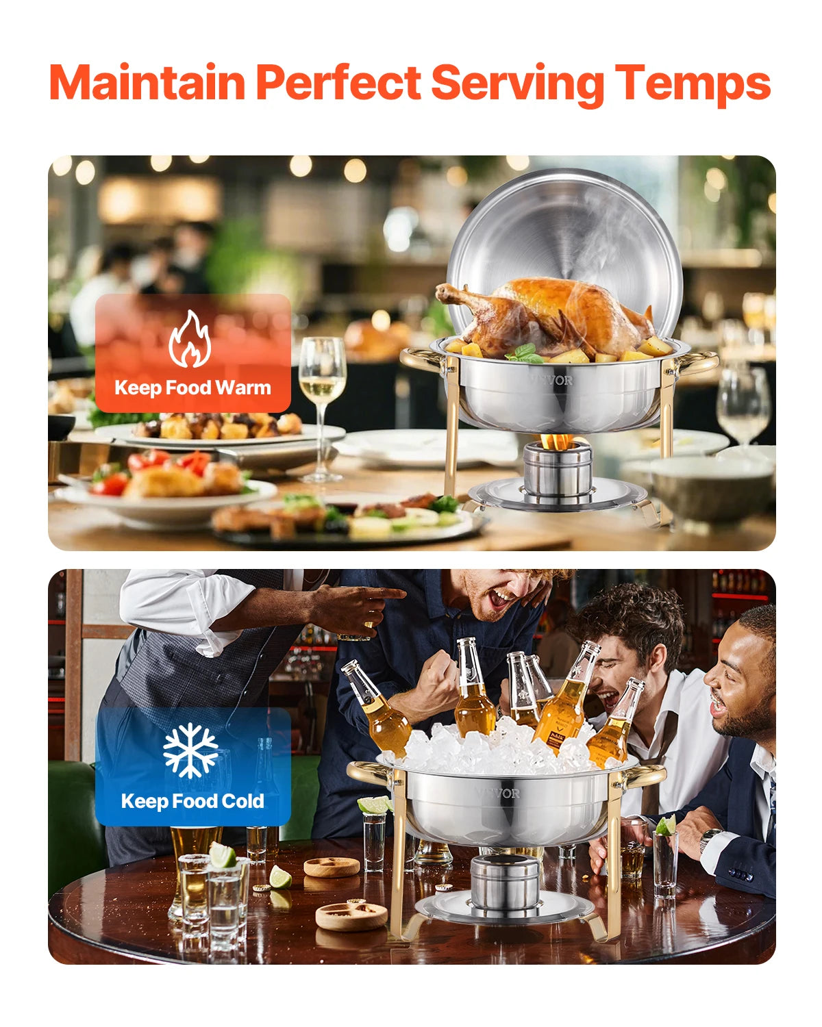 Stainless Steel Chafing Dish 4 Pack Buffet Set