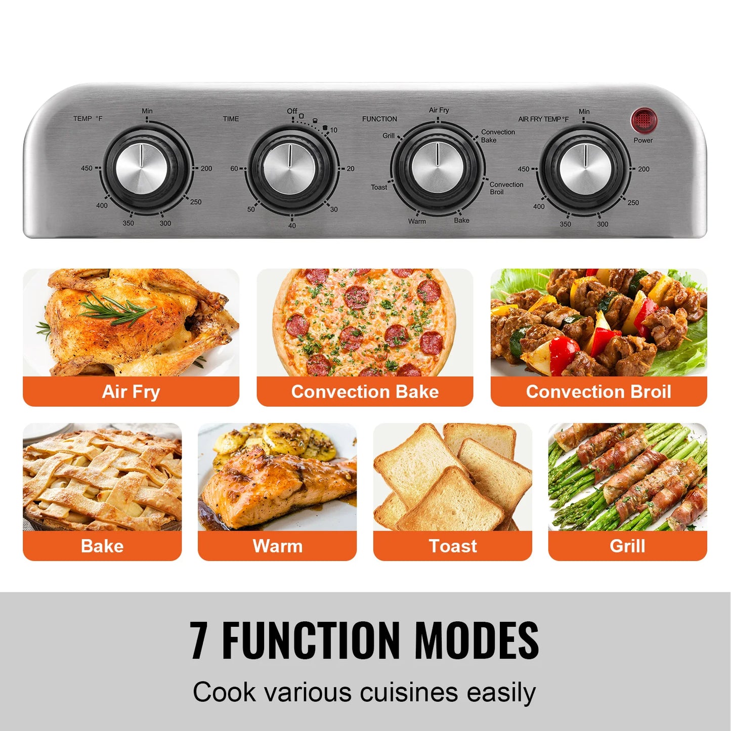 Stainless Steel Countertop Toaster Ovens/Air Fryer