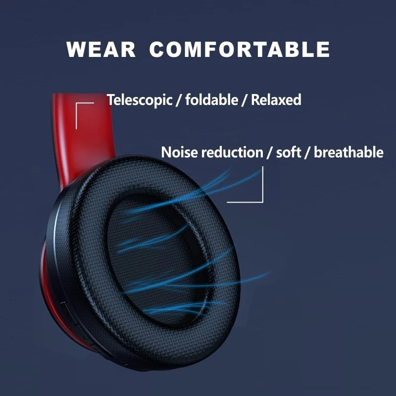Bluetooth Over-ear Foldable Computer Noise Cancellation Wireless Headphones