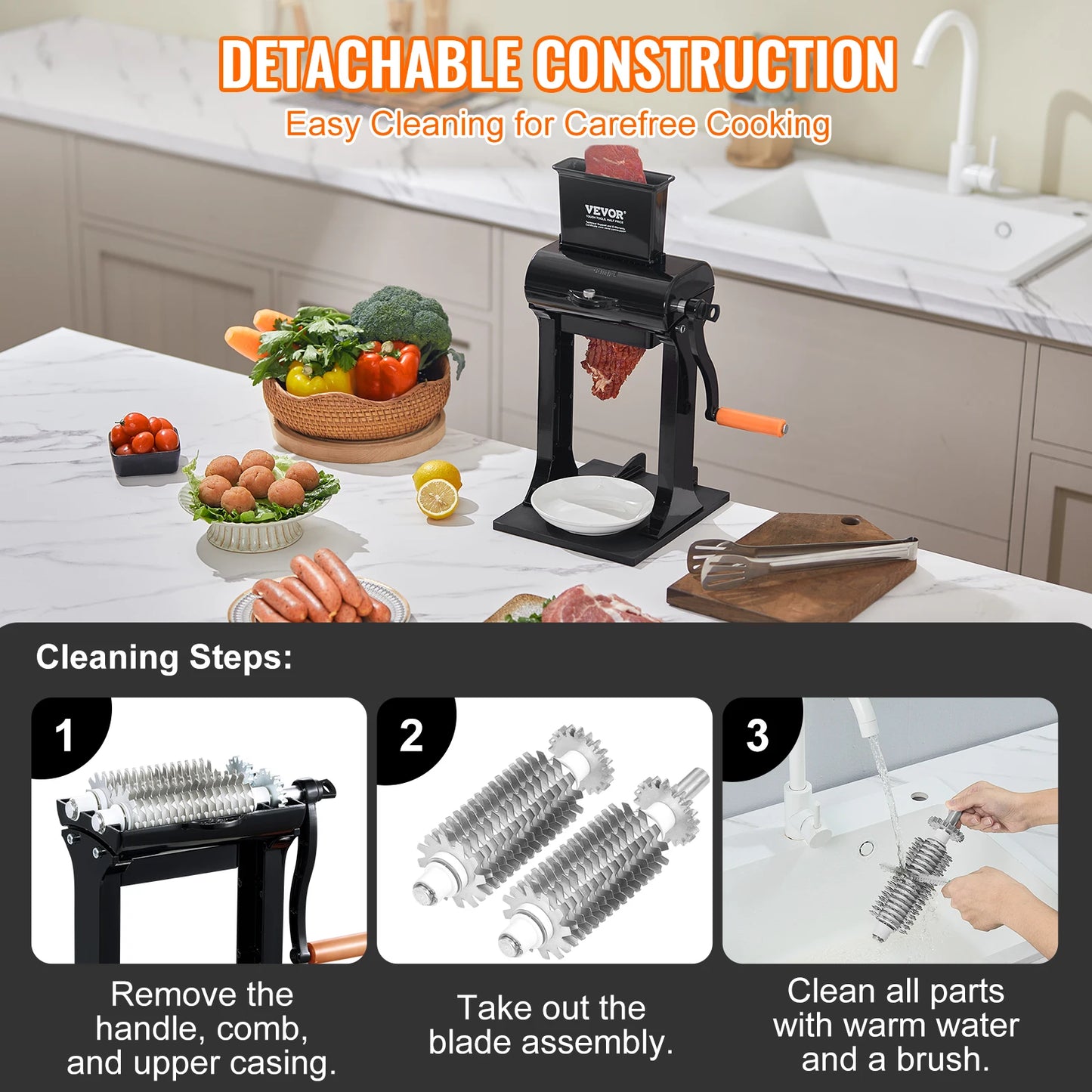 Commercial Stainless Steel Meat Tenderizer