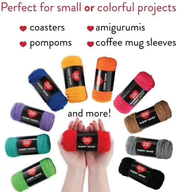 Premium Acrylic Yarn for Crochet, Knitting Projects with 12 Colorful Balls