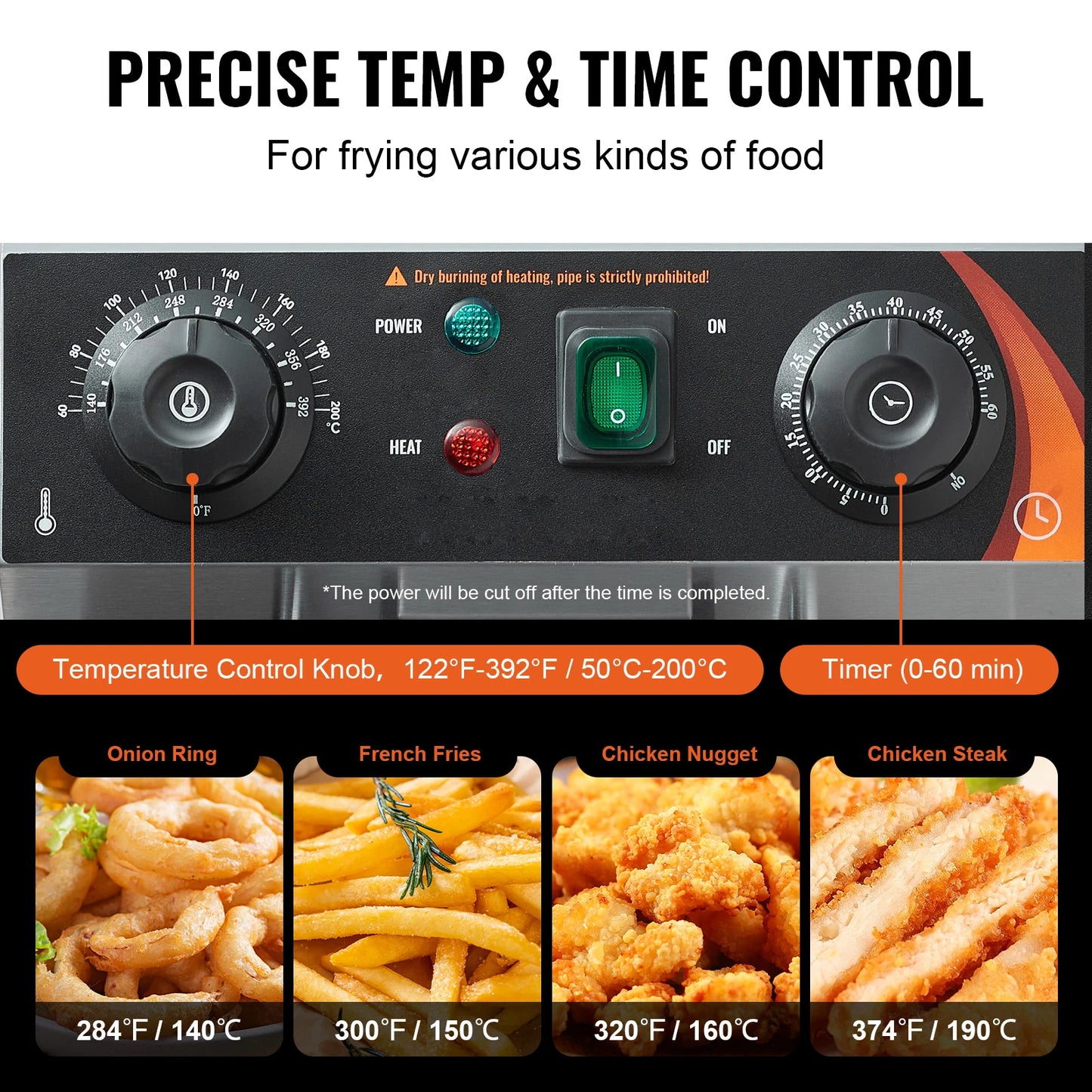 Commercial Countertop Electric Deep Fryer w/Dual Removable Tanks