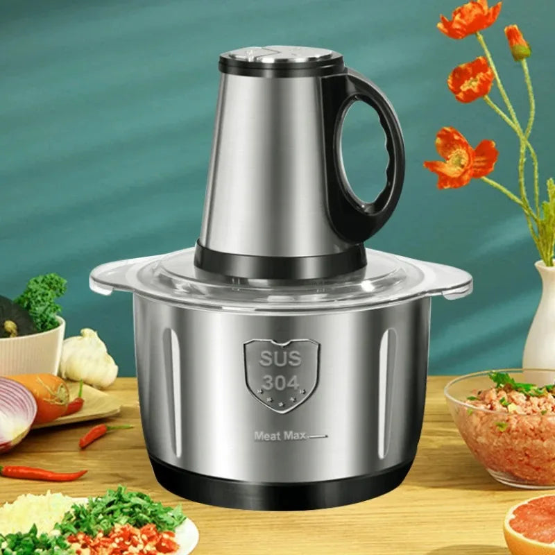 Electric Stainless Steel Multifunctional Meat Grinder  Vegetable Slicer