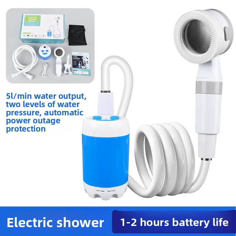 Portable Shower with Rechargeable Electric Pump