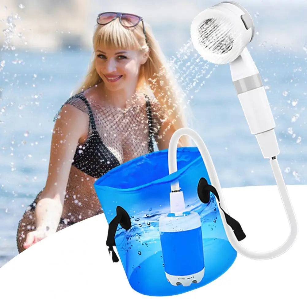 Portable Shower with Rechargeable Electric Pump