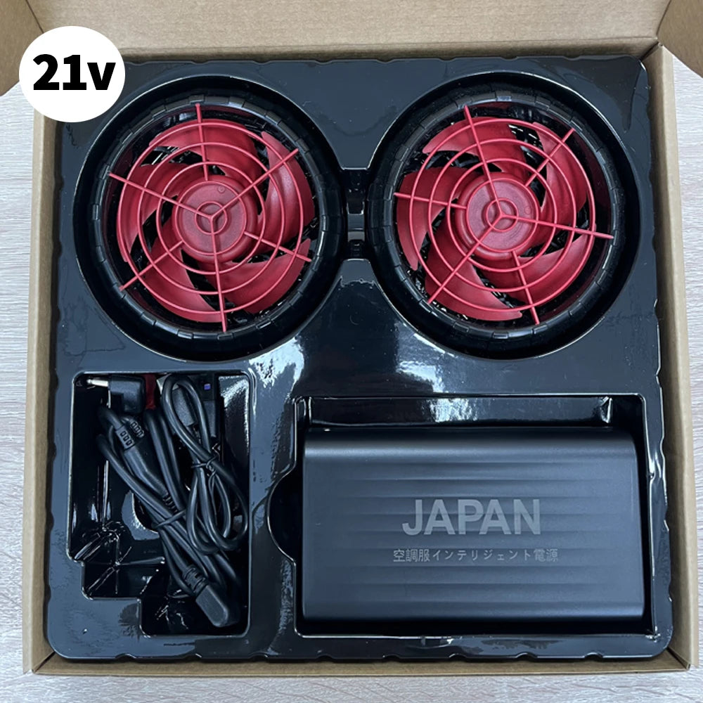 personal air conditioning suit with fan