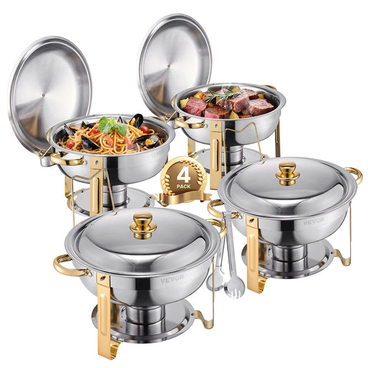 Stainless Steel Chafing Dish 4 Pack Buffet Set