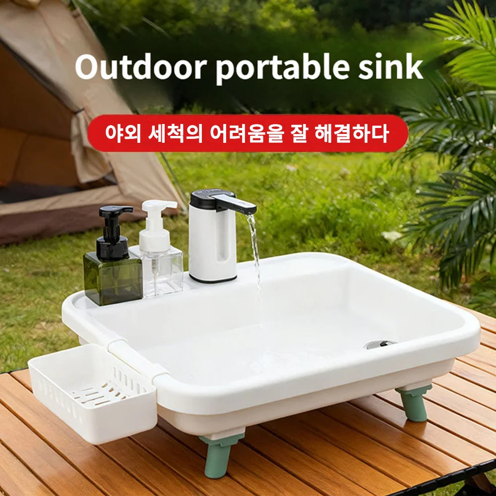 Outdoor Portable Sink With Electric Water Pump