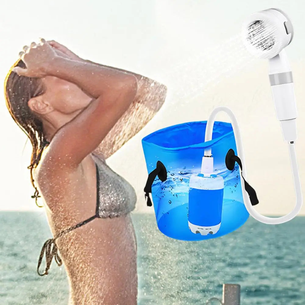 Portable Shower with Rechargeable Electric Pump
