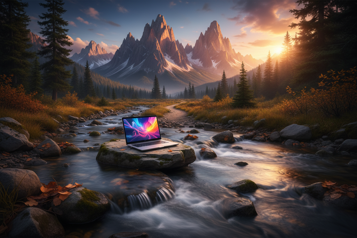 Laptop in Nature